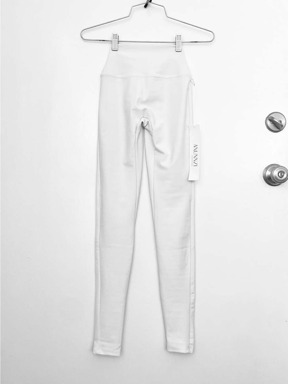 ANUNZI High‑Waisted Leggings – White (NWT)